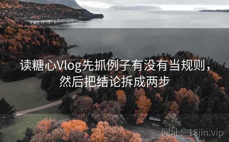 读<strong>糖心</strong>Vlog先抓例子有没有当规则，然后把结论拆成两步